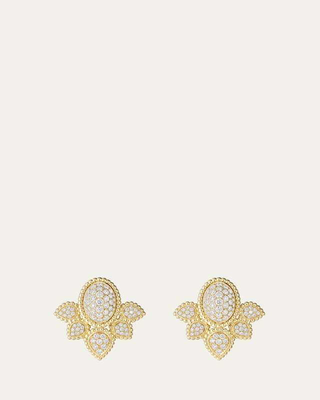 Serpent Boheme 18K Yellow Gold Diamond Stud Earrings
